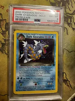Dark Gyarados PRERELEASE PSA 8 Pokemon Card 8/82 Team Rocket Rare Holo 2000 - Image 1