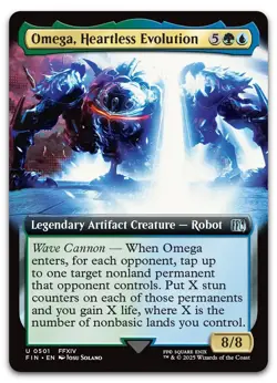 Omega, Heartless Evolution (Extended Art) #501 (NM) Final Fantasy FIN Magic MTG - Image 1