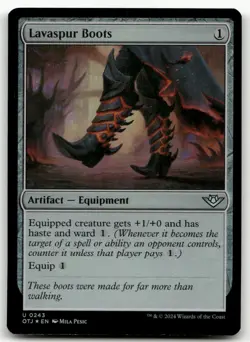 Lavaspur Boots #243 (Foil) (NM) Thunder Junction OTJ Magic MTG - Image 1