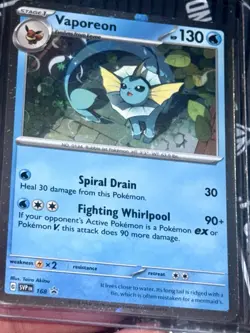 Vaporeon SWIRL 023 Pokemon Scarlet Violet Black Star Promo - SVP EN #168 NM/M - Image 2