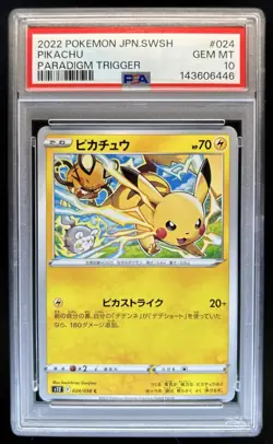 2022 Pokemon SWSH Paradigm Trigger JP Pikachu #024/098 PSA 10 GEM MINT - Image 1