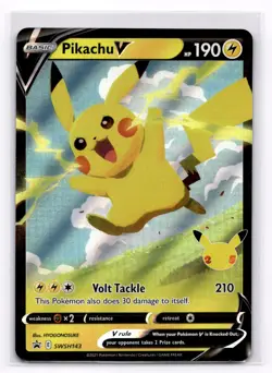 Pikachu V SWSH: Sword & Shield Promo Cards - Pokemon NM SWSH143 - Image 1