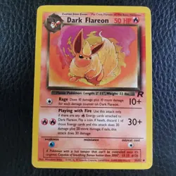 Dark Flareon 35/82 Team Rocket LP Pokemon TCG CCG Cards 2000 WOTC - Image 1