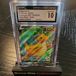 DRAGONITE V - CGC GEM 10 - 2022 POKEMON GO ENGLISH ULTRA RARE HOLO - #076/078 - Image 1