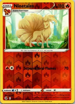Ninetales 030/264 Uncommon Fusion Strike Pokemon Reverse Holo Near Mint - Image 1