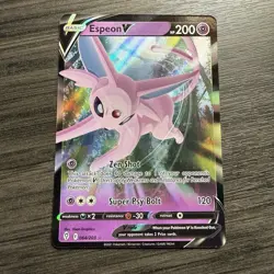 Pokemon TCG Espeon V Evolving Skies Sword Shield 064/203 Holo Ultra Rare NM - Image 1