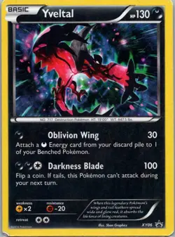 Pokemon TCG Yveltal XY06 XY Black Star Promos Cosmos Holo MP - Image 1