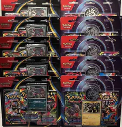 10 Pokemon Mega Evolution Blister Packs - 5 Weavile 3 Pack & 5 Raikou 2 Pack - Image 1
