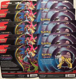 10 Pokemon Mega Evolution Blister Packs - 5 Weavile 3 Pack & 5 Raikou 2 Pack - Image 2