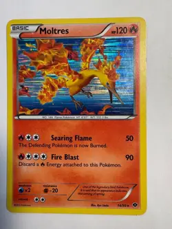 Pokemon TCG BW Next Destinies Moltres 14/99 Holo 2012 - Image 1