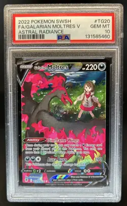 2022 Pokemon SWSH Galarian Moltres V Trainer Gallery #TG20/TG30 PSA 10 GEM MINT - Image 1