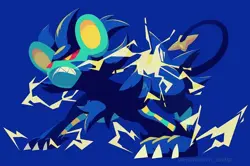 Pokemon anime agatashi999 pok mon luxray fanart pixiv Pad Gaming Mat Desk - Image 1
