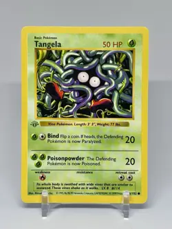 TANGELA 1999 POKEMON JUNGLE 1ST EDITION SHADOWLESS 66/102 GRAY STAMP - Image 1