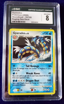 Pokemon TCG DP Stormfront Gyarados 19/100 Holo Theme Deck Exclusive CGC 8 - Image 1