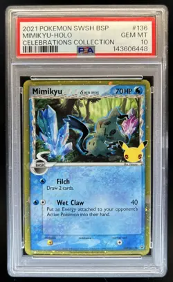 2021 Pokemon SWSH Black Star Promos Mimikyu U #SWSH136 PSA 10 GEM MINT - Image 1