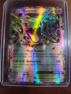 2015 POKEMON RAYQUAZA EX BASIC BLACK STAR HOLO XY66 NM English - Image 1