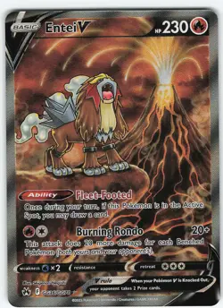 Entei V GG36/GG70 Ultra Rare Holo Crown Zenith: Galarian Gallery NM Pokemon - Image 1