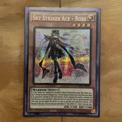 YuGiOh Sky Striker Ace Roze MP21-EN005 1st Edition Prismatic Secret Rare Konami - Image 1