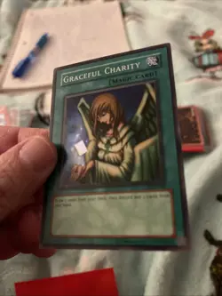 Yu-Gi-Oh Graceful Charity Super Rare Light-Played LP SDP-040 - Image 3
