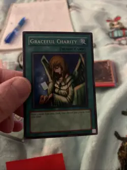 Yu-Gi-Oh Graceful Charity Super Rare Light-Played LP SDP-040 - Image 5