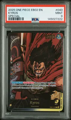 Kyros EB02 Gold Leader PSA 9 - One Piece Anime 25th Collection English - Image 1