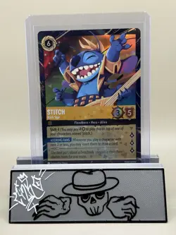 Disney Stitch - Rock Star Foil Character Card Lorcana TCG Lilo & Stitch - Image 1