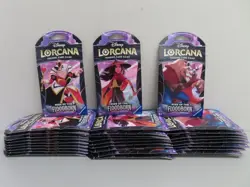 (30) Lot 2023 Disney Lorcana Rise of the Floodborn Sealed Sleeved Booster Pack - Image 1
