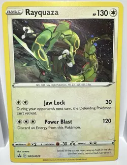 Rayquaza SWSH029 SWSH: Sword & Shield Promo NM Pokemon Card Holo TCG - Image 1