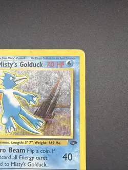 1st Edition Misty's Golduck 12/132 Gym Challenge Holo Vintage Pokemon Card - Image 3
