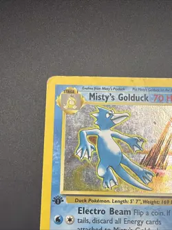 1st Edition Misty's Golduck 12/132 Gym Challenge Holo Vintage Pokemon Card - Image 4