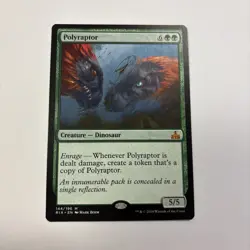 Polyraptor NM Rivals of Ixalan MTG English Regular 144 / 196 Dinosaur Tokens - Image 1
