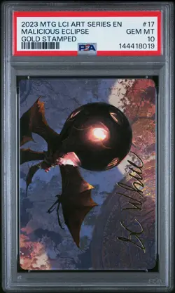 2023 MTG THE LOST CAVERNS OF IXALAN ART SERIES #17 MALICIOUS ECLIPSE PSA 10 - Image 1