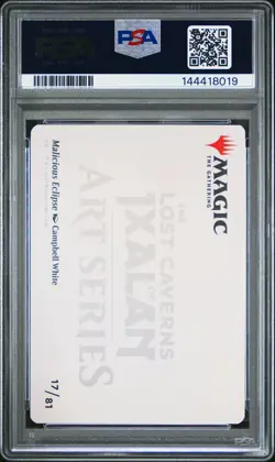 2023 MTG THE LOST CAVERNS OF IXALAN ART SERIES #17 MALICIOUS ECLIPSE PSA 10 - Image 2