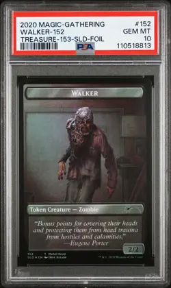 2020 MTG SECRET LAIR DROP TREASURE TOKEN-153/WALKER TOKEN-152 PSA 10 - Image 1