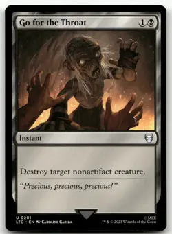 Go for the Throat #201 (NM) Lord of the Rings LTC Magic MTG - Image 1