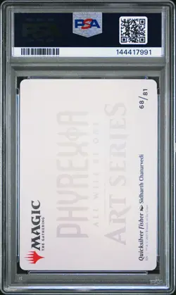 2023 MTG PHYREXIA: ALL WILL BE ONE ART SERIES #68 QUICKSILVER FISHER PSA 10 - Image 2