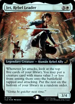 Jet, Rebel Leader (Extended Art) FOIL 172 TLE Avatar: TLA: Eternal-Legal NM - Image 1