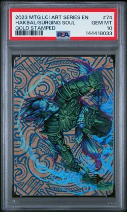 2023 MTG THE LOST CAVERNS OF IXALAN ART SER HAKBAL OF THE SURGING SOUL PSA 10 - Image 1