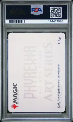 2023 MTG PHYREXIA: ALL WILL BE ONE ART SERIES #31 KOTH FIRE OF RESISTANCE PSA 10 - Image 2