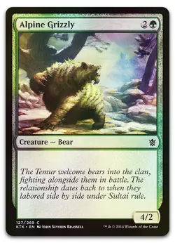 Alpine Grizzly #127 (Foil) (NM) Khans of Tarkir KTK Magic MTG - Image 1