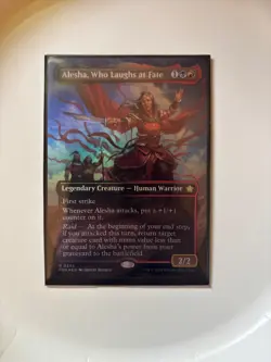 Alesha, Who Laughs at Fate (Borderless) (Mana Foil) Foundations Foil - Image 1