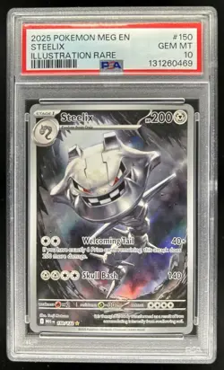 2025 Pokemon Mega Evolution Steelix Illustration Rare #150/132 PSA 10 GEM MINT - Image 1