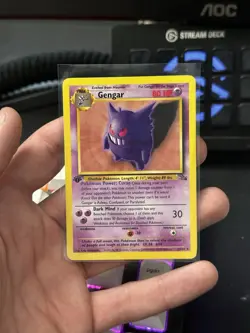 First 1st Edition Gengar 20/62 Pokemon Card TCG Fossil Non Holo - Image 1