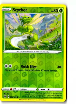 Scyther 005/189 Common Astral Radiance Pokemon Reverse Holo Lightly Played - Image 1