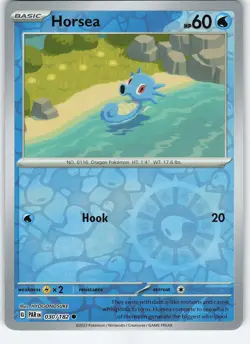 Horsea 030/182 Common Reverse Holo SV04: Paradox Rift NM Pokemon - Image 1