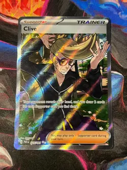 Pokemon Clive Card Pokemon SV Paldean Fates 2024 PAF EN #227/091 Rare - Image 1