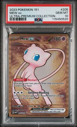 2023 Pokemon Mew ex Full Art Ultra Rare 151 UPC Metal Promo Card 205/165 PSA 10 - Image 1
