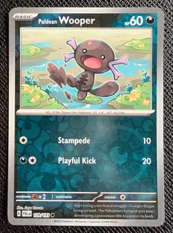 Pokemon Paldean Wooper Paldea Evolved 129/193 Reverse Holo Common - NM - Image 1