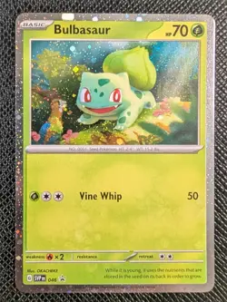 Pokemon Bulbasaur Scarlet & Violet Black Star Promo 046 Cosmos Holo - NM - Image 1