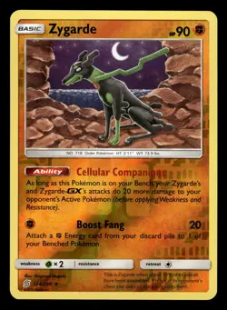 Zygarde 124/236 Reverse Holo S&M Unified Minds Pokemon Card - Image 1